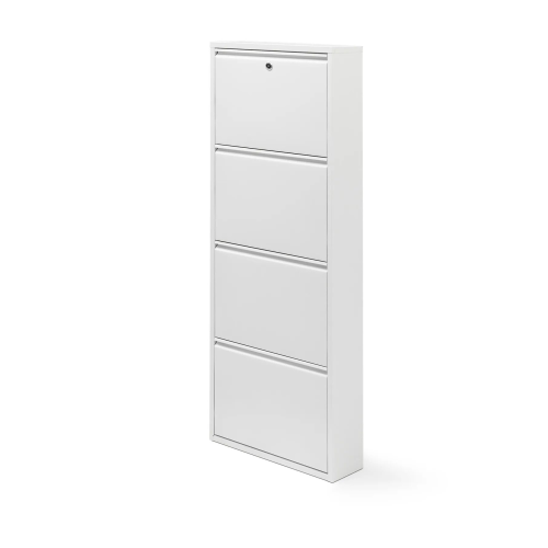 Kilitli 4'lü Metal Ayakkabılık - Beyaz - Ral 9016 Kilitli 4'lü Metal Ayakkabılık - Beyaz - Ral 9016