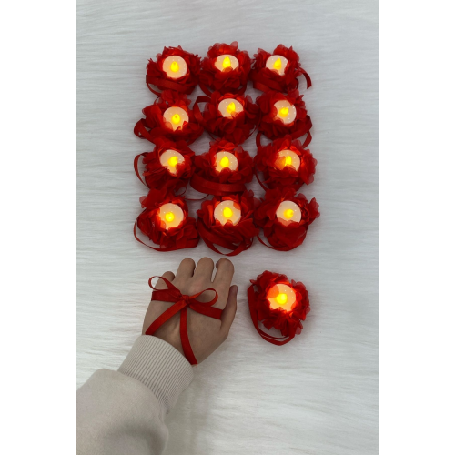 Kırmızı Ledli Kına El Mumu, Tealight Mum Pilli 6 Adet, Sünnet, Led Işıklı, Düğün, Nedime, Bride Kırmızı Ledli Kına El Mumu, Tealight Mum Pilli 6 Adet, Sünnet, Led Işıklı, Düğün, Nedime, Bride