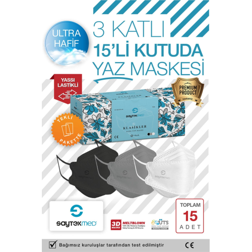 Klasikler, Meltblown Filtre, Özel Tasarım Ve Renkler, Tekli Poşet, Uv Steril (1 Kutu/15 Adet)