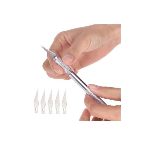 Kretuar Bıçağı, Paslanmaz Çelik Hassas Kesim Bıçağı + 5 Ad.yedek Bıçak