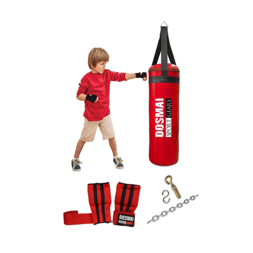 Kum Torbası 60*20 Cm Bandajlı Eldiven Ikili Çocuk Boks Seti Çbs992