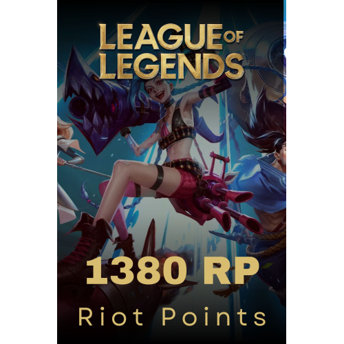 League Of Legends 1380 Rp Riot Points