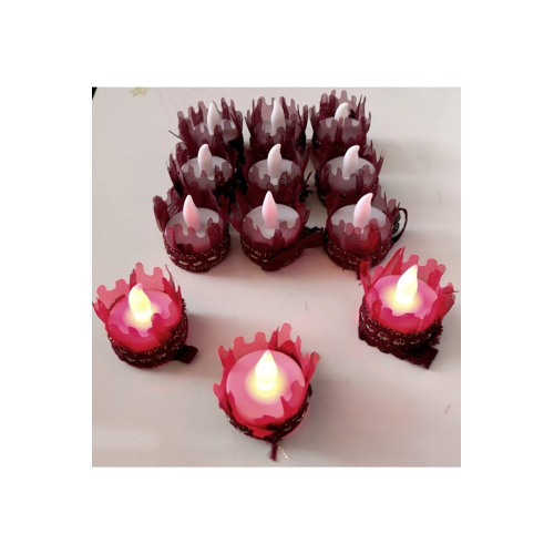 Ledli Kına El Mumu 12'li Paket Bordo Kına Led Mum Bordo Ledli Kına El Mumu 12'li Paket Bordo Kına Led Mum Bordo