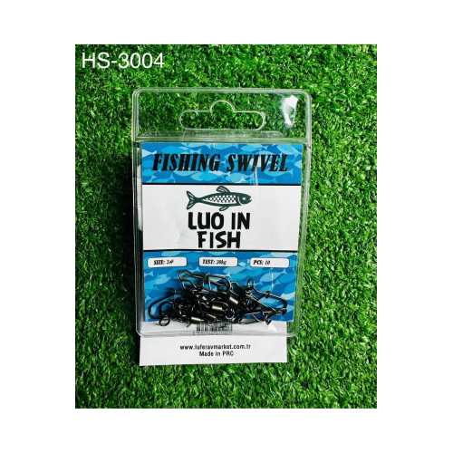 Luo In Fish Çelik Paslanmaz Bilyalı D-Lock Snaps Klips 10'lu Paket - #3 Luo In Fish Çelik Paslanmaz Bilyalı D-Lock Snaps Klips 10'lu Paket - #3