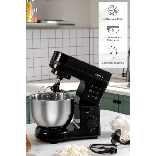 Maestrochef Stella Stand Mikser Siyah 1500w 5 Litre