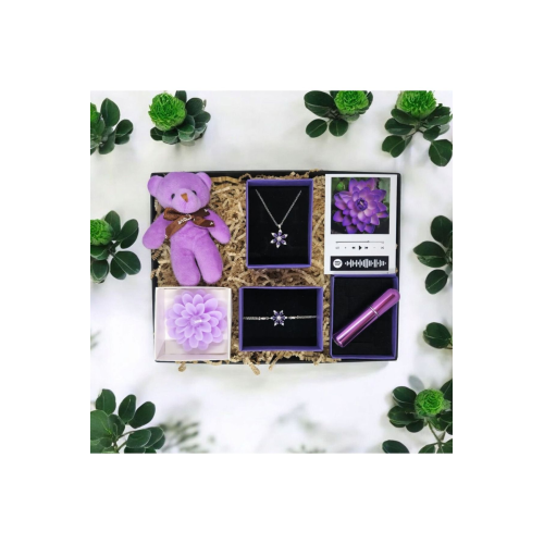 Marmori Kişiselleştirilebilir Çelik Mor Lotus Kolye Bileklik Set Parfüm Peluş Ayıcık Mum Hediye Seti Marmori Kişiselleştirilebilir Çelik Mor Lotus Kolye Bileklik Set Parfüm Peluş Ayıcık Mum Hediye Seti