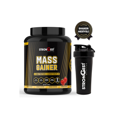 Mass Gainer 1600 gr Kilo Almaya Yardımcı Karbonhidrat Tozu Çilek Aromalı