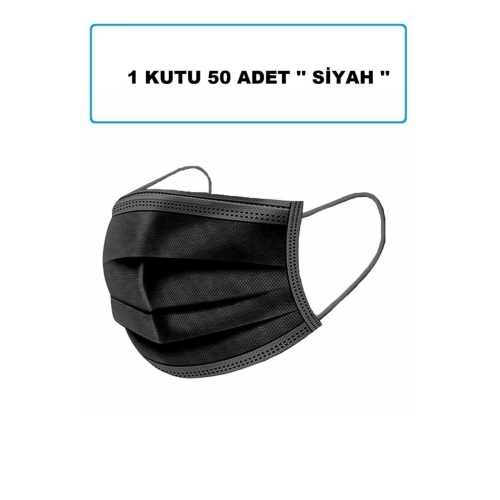 Medikal Maske 50adet Telli 3 Katlı Tam Ultrasonik Cerrahi Maske Ce Belgeli En14683