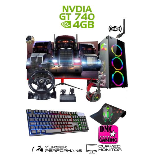 N231 (GTA 5) I5 3470,16gb Ram,500gb Hdd,256gb Ssd,gt740,24''curved Masaüstü Oyuncu Bilgisayar