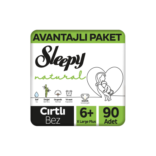 Natural Avantajlı Paket Bebek Bezi 6+ Numara Xlarge Plus 90 Adet Natural Avantajlı Paket Bebek Bezi 6+ Numara Xlarge Plus 90 Adet