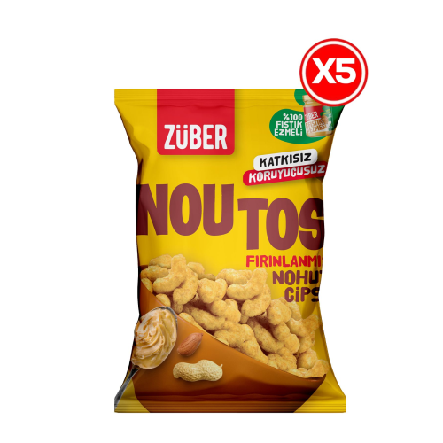 Noutos Nohut Cipsi %100 Fıstık Ezmeli 55gr X 5 Adet Noutos Nohut Cipsi %100 Fıstık Ezmeli 55gr X 5 Adet