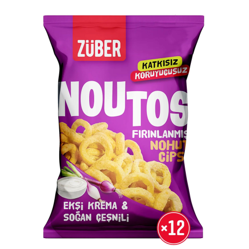 Noutos Nohut Cipsi Ekşi Krema Ve Soğanlı 55 gr X 12 Adet