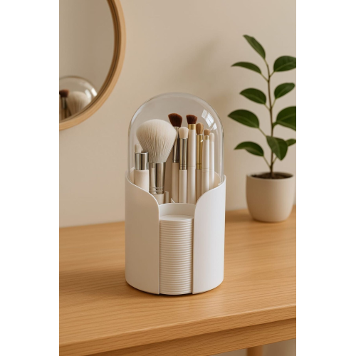 Olivia Brush Makyaj Fırçası ve Pamuk Düzenleyici Organizer Olivia Brush Makyaj Fırçası ve Pamuk Düzenleyici Organizer