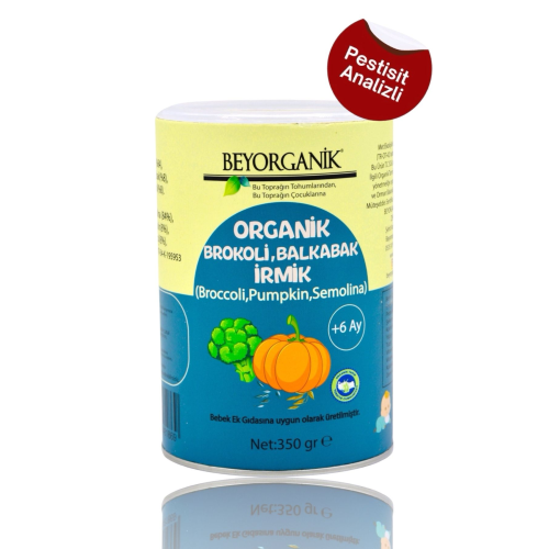 Organik Bebek Ek Gıdası Brokoli Balkabak Irmik 250gr (PESTİSİT VE AFLATOKSİN ANALİZLİ) Organik Bebek Ek Gıdası Brokoli Balkabak Irmik 250gr (PESTİSİT VE AFLATOKSİN ANALİZLİ)
