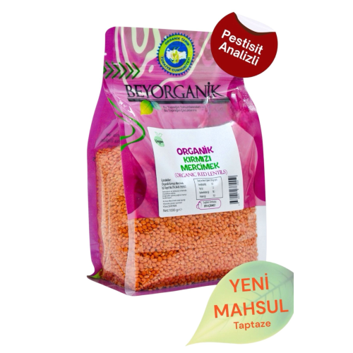 ORGANİK Kırmızı Mercimek 1kg (PESTİSİT ve AFLATOKSİN ANALİZLİ) ORGANİK Kırmızı Mercimek 1kg (PESTİSİT ve AFLATOKSİN ANALİZLİ)