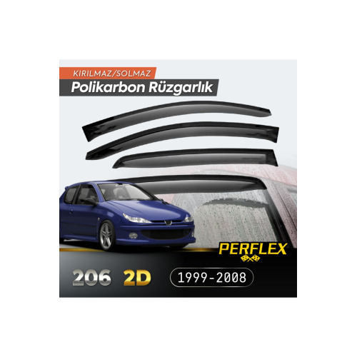 Peugeot 206 2d (TEK KAPI) 1999-2008 Cam Rüzgarlığı V2 Düz Peugeot 206 2d (TEK KAPI) 1999-2008 Cam Rüzgarlığı V2 Düz