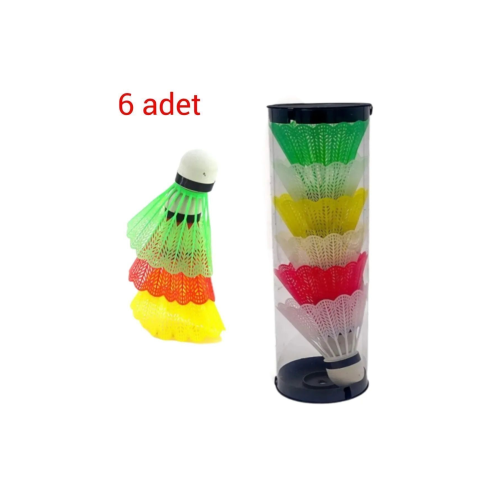 Plastik Mantar Başlı Badminton Topu 1 kutu 6 Adet Plastik Mantar Başlı Badminton Topu 1 kutu 6 Adet