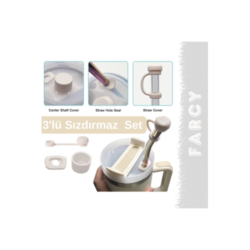 Quencher Ve Yeni Nesil Pipetli Termos Uyumlu 3 Parça Sızdırmaz Koruyucu Aksesuar Silikon Set Quencher Ve Yeni Nesil Pipetli Termos Uyumlu 3 Parça Sızdırmaz Koruyucu Aksesuar Silikon Set
