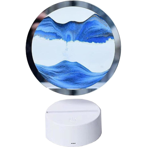 Razmo Mavi Renk 3d Led Işıklı Kum Saati Gece Lambası Dekor Süs Kum Sanatı Ev Ofis Dekorasyonu 1 Adet Razmo Mavi Renk 3d Led Işıklı Kum Saati Gece Lambası Dekor Süs Kum Sanatı Ev Ofis Dekorasyonu 1 Adet