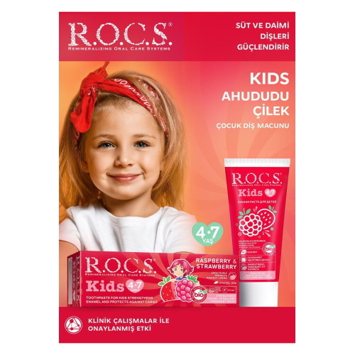 Rocs Kids Yaz Esintisi Ahududu& Çilek Diş Macunu 45g 4-7 Yaş 4607034470517 Rocs Kids Yaz Esintisi Ahududu& Çilek Diş Macunu 45g 4-7 Yaş 4607034470517