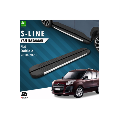 S-dizayn Fiat Doblo 2 S-line Aluminyum Yan Basamak 193 Cm 2010-2022 A Kalite Fı-db2-ybs-sl-al-193