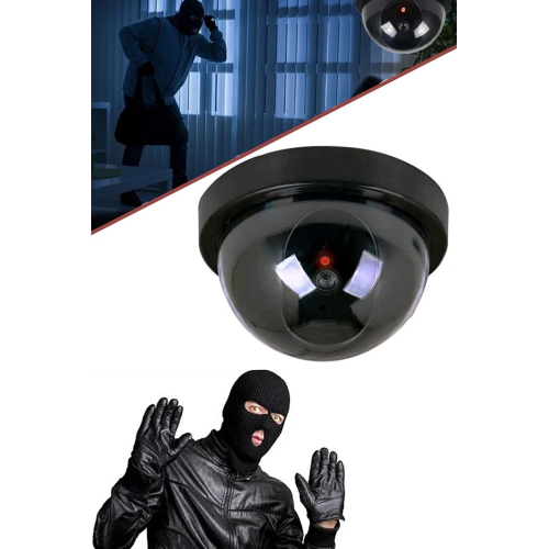 Sahte Kamera Ledli 360 Oynar Başlıklı Dome Sahte Kamera Ledli 360 Oynar Başlıklı Dome