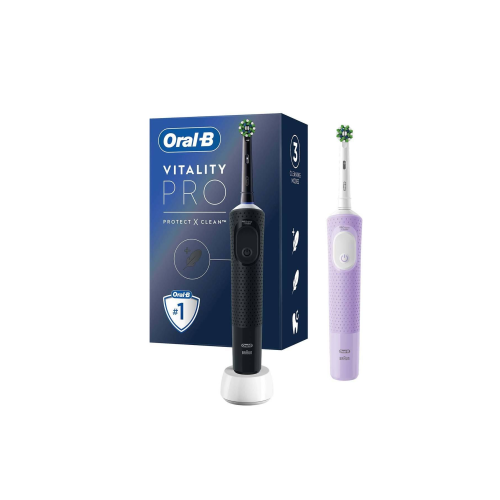 Şarjlı/elektrikli Diş Fırçası Vitality Pro 2'li Siyah&lila Avantaj Paketi Şarjlı/elektrikli Diş Fırçası Vitality Pro 2'li Siyah&lila Avantaj Paketi