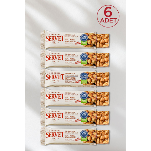 Şeker Ilavesiz Fındık Krokan Bar 120 gr (6 X 20 GR) Şeker Ilavesiz Fındık Krokan Bar 120 gr (6 X 20 GR)