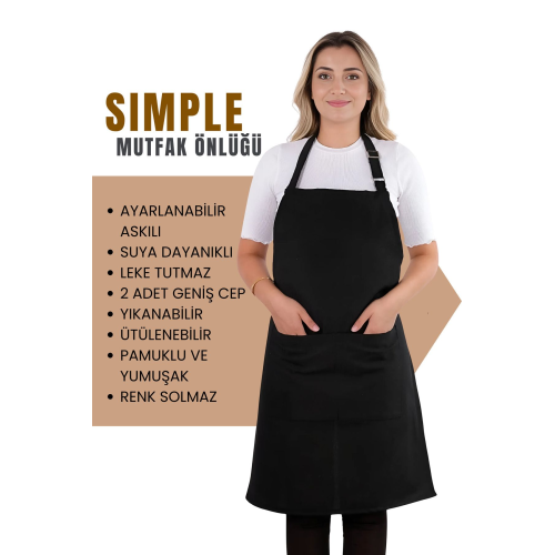 Simple ayar askılı mutfak önlüğü Simple ayar askılı mutfak önlüğü