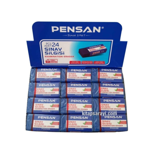 Sınav Silgisi Mavi 24'lü Paket Yumuşak Iz Bırakmaz Sınav Silgisi Mavi 24'lü Paket Yumuşak Iz Bırakmaz