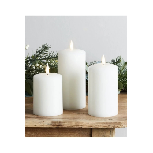 Sstutsumum Silindir Mum 3 Lü Set Ebat 6-8-11 Cm Çap 6 Cm