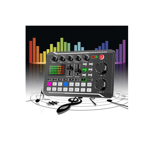 Stüdyo Ses Mikseri Şarjlı F998 Bluetooth DJ Canlı Yayın Kondenser Mikrofon Bağlantısı Stüdyo Ses Mikseri Şarjlı F998 Bluetooth DJ Canlı Yayın Kondenser Mikrofon Bağlantısı