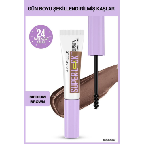 Super Lock Brow Glue Kaş Sabitleyici Maskara - Medium Brown Super Lock Brow Glue Kaş Sabitleyici Maskara - Medium Brown