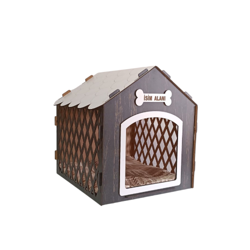 Süper Set Ahşap Desenli Köpek Evi-kulübesi Minder Ve Zincir Tasma Hediyeli (beyaz-rebab) Süper Set Ahşap Desenli Köpek Evi-kulübesi Minder Ve Zincir Tasma Hediyeli (beyaz-rebab)