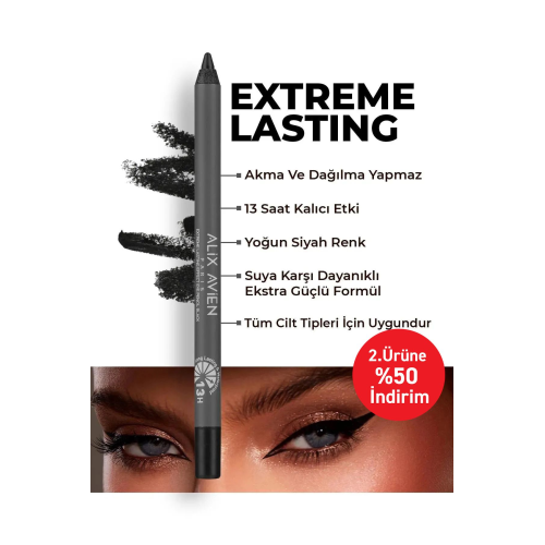 Suya Dayanıklı Siyah Göz Kalemi - 13 Saat Kalıcı Etki - Extreme Lasting Effect Eye Pencil Black Suya Dayanıklı Siyah Göz Kalemi - 13 Saat Kalıcı Etki - Extreme Lasting Effect Eye Pencil Black