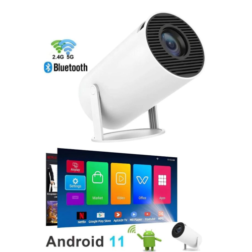 Taşınabilir Sinema Projeksiyon 720p Ev Sineması Bluetooth Android 11 Akıllı Projektör HY300 Taşınabilir Sinema Projeksiyon 720p Ev Sineması Bluetooth Android 11 Akıllı Projektör HY300