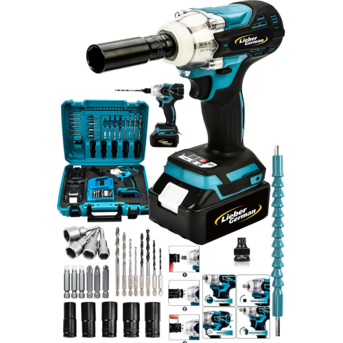 Teknoloji 650Nm Full Setli Torklu Somun Sökme Sıkma 2x Akülü Vidalama Makinesi Teknoloji 650Nm Full Setli Torklu Somun Sökme Sıkma 2x Akülü Vidalama Makinesi