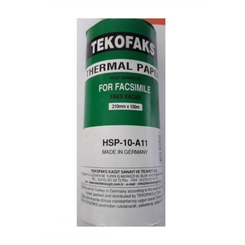 Tekofaks 210x100 Faks Kağıdı