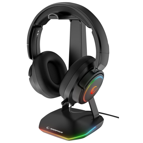 Tower RGB Usb Çoklayıcı Oyuncu Kulaklık Standı (2 x Usb Port) Siyah