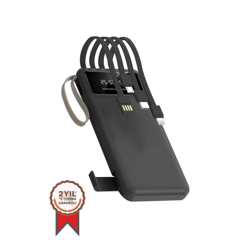 TRM-1011 Siyah Özellikli 4 Çıkışlı 10.000 Mah Powerbank TRM-1011 Siyah Özellikli 4 Çıkışlı 10.000 Mah Powerbank