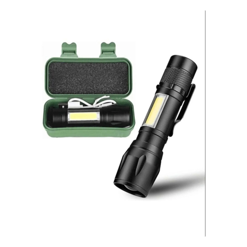 Ultra Güçlü 2500 Lumen 5w Cob Led Usb Şarjlı El Feneri Avcılık,kamp Feneri Çantalık Fener Ultra Güçlü 2500 Lumen 5w Cob Led Usb Şarjlı El Feneri Avcılık,kamp Feneri Çantalık Fener