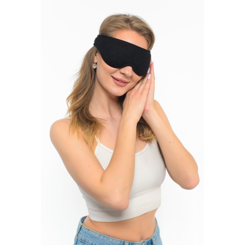 Unisex Yıkanabilir Pamuklu Uyku Maskesi Işık Önleyici Siyah Göz Bandı Unisex Yıkanabilir Pamuklu Uyku Maskesi Işık Önleyici Siyah Göz Bandı