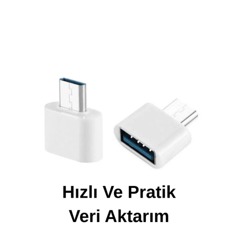 Usb To Type-c Giriş Çevirici Otg Adaptör 1 Adet