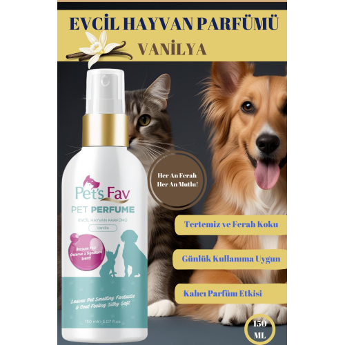 Vanilya Kokulu Evcil Hayvan Parfümü – Kedi & Köpek İçin Tüy Bakım Spreyi 150 ML Vanilya Kokulu Evcil Hayvan Parfümü – Kedi & Köpek İçin Tüy Bakım Spreyi 150 ML