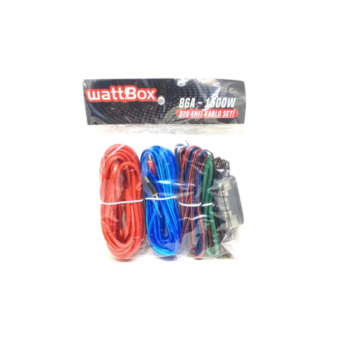 WattBox Oto Anfi Tesisat Kablo Seti 8GA 1500W 80A