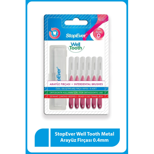 Well Tooth Metal Arayüz Firçası 0.4mm Pembe -size 0