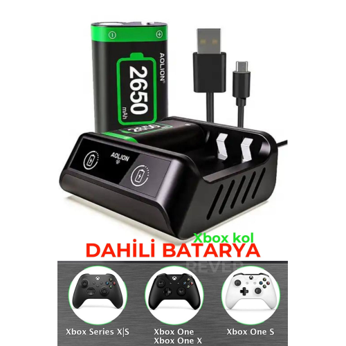 Xbox Kol Gamepad Batarya Şarj Edilebilir Piller 2650mah Xbox One/s/x Serisi Uyumlu Şarj Istasyonu