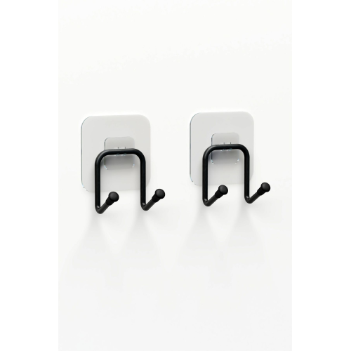 Yapışkanlı 2 Adet Çift Kancalı Banyo Mutfak Askısı Metal Askılık Duvar Askı Organizer Yapışkanlı 2 Adet Çift Kancalı Banyo Mutfak Askısı Metal Askılık Duvar Askı Organizer