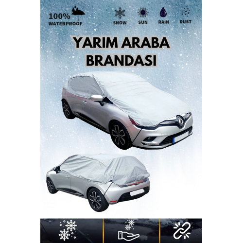 Yarım Araba Brandası Güneş koruyucu-Kar Buz Önleyici- UV Korumalı Yarım Araba Brandası Güneş koruyucu-Kar Buz Önleyici- UV Korumalı