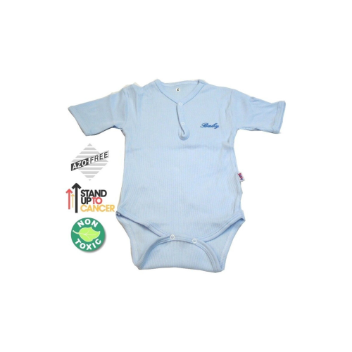 Yarım Kol Kaşkorse Badi (Body) - Mavi  12-18 Ay